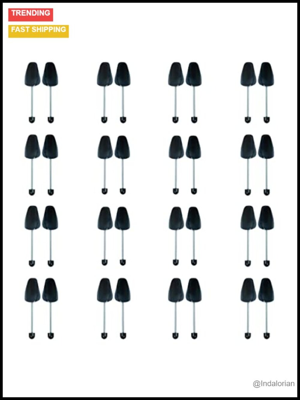 16 Pairs Plastic Shoe Trees for Men Adjustable Shoe Shaper
